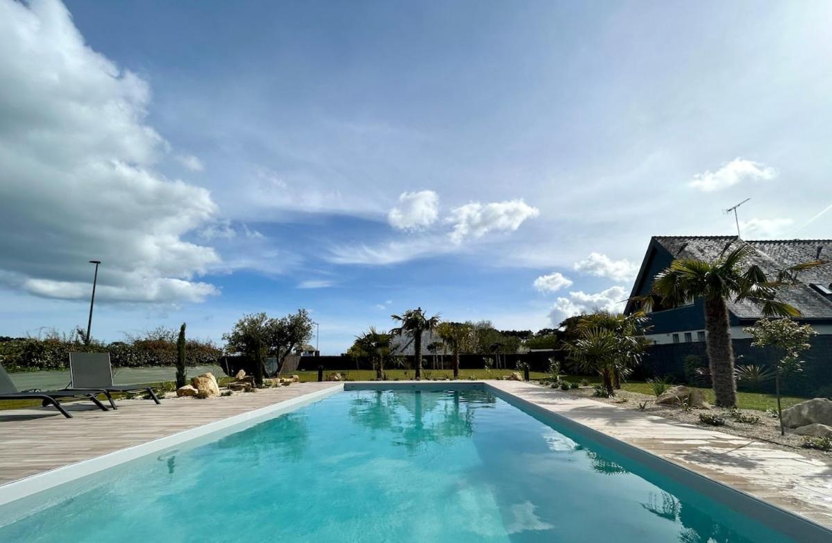 Superbe Villa Tout Confort Avec Piscine Chauffee Er Couverte Et Spa A 2 Pas De La Plage Фуенан Екстер'єр фото