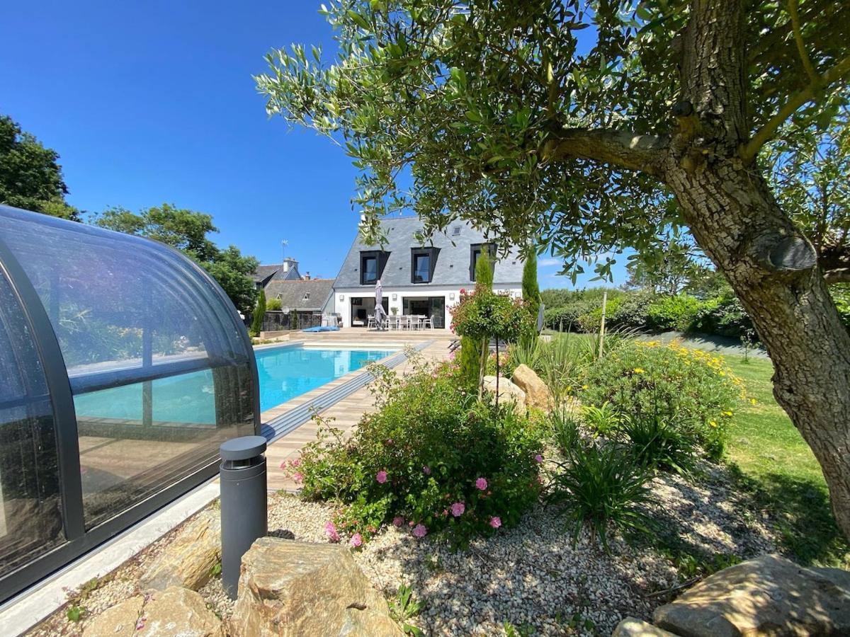Superbe Villa Tout Confort Avec Piscine Chauffee Er Couverte Et Spa A 2 Pas De La Plage Фуенан Екстер'єр фото